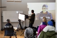 Class full of video students.