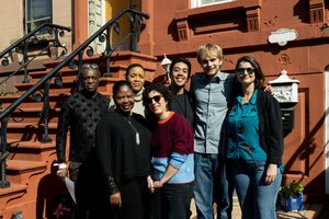 Pratt Center team with the homeowners. 